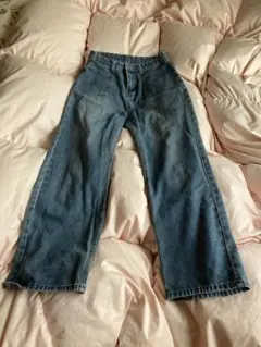 ブルーデニム ワイドレッグパンツ③のサムネイル