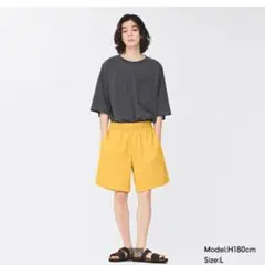 GU カラーデニムシェフハーフパンツ M　ユニクロのサムネイル
