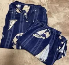 Narue ナルエー moon tan パジャマ 上下セット 半袖 ブルーM～L