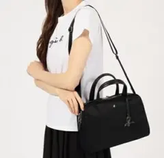 【美品】agnes b. アニエスベー 2way ショルダーバッグ ブラックのサムネイル