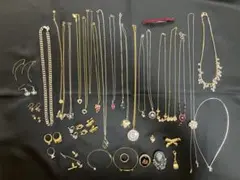 天然石系・ヴィンテージ調アクセサリー43点　まとめ売り