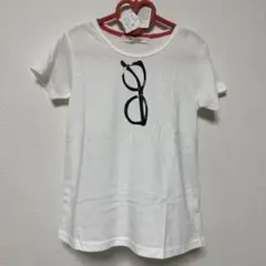 新品Right-onライトオン　スパンコールメガネ柄半袖Tシャツ130