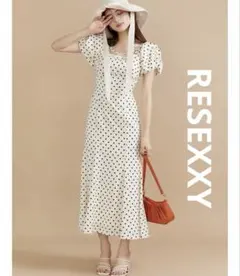 RESEXXY バブルスリーブマーメイドワンピース