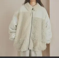 niko and... パッチワークボアブルゾン　アイボリー新品タグ付き