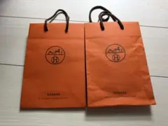 HERMES ショップ袋 2枚セット リボン付き - メルカリ