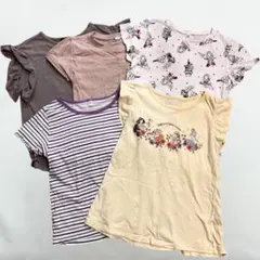 【130cm】女の子　夏服　半袖Tシャツ　まとめ　学校　普段着　トップス　幼稚園
