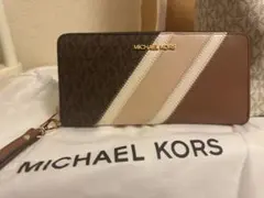MICHAEL KORS ストライプ長財布