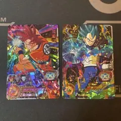 スーパードラゴンボールヒーローズカード 2枚セット ベジータ 孫悟空