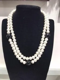 コットンパール2連ネックレス