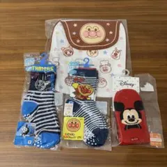 ベビー靴下 3足セット トーマス アンパンマン ミッキー　新品未使用