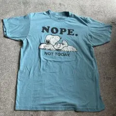 USA古着　PEANUTS Snoopy Tシャツ M 青　スヌーピー