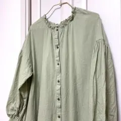 mushroom 美品　ワンピース　シャンブル　sm2ナチュラン好きな方　フリル