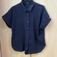 UNIQLO 半袖シャツ ネイビーのサムネイル