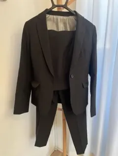 トップバリュー　ブラックパンツスーツ 3点セット　Sサイズ