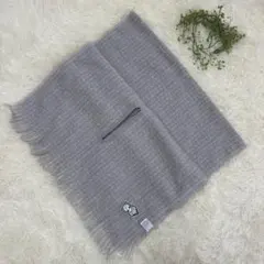 シューラルー ツイード風 アームホール付ストール 袖穴付 2WAY グレージュ