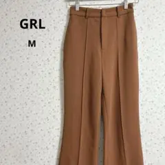 a492グレイル【M】ストレートパンツ センタープレス テラコッタ