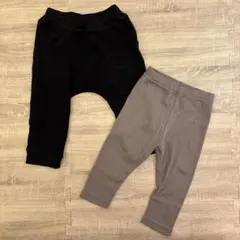 西松屋 ベビー ボトムス パンツ 黒 グレー 70 80 新品 未使用(黒)