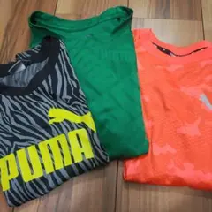 PUMA Tシャツ 3枚セット 黒・緑・オレンジ