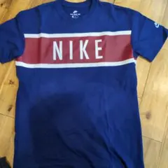 Nike ネイビー/レッド ストライプ Tシャツ M