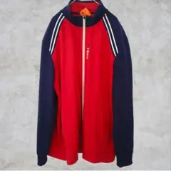 【L】トラックジャケット ストレッチ ゆるだぼ インポート　赤　黒　ストリート