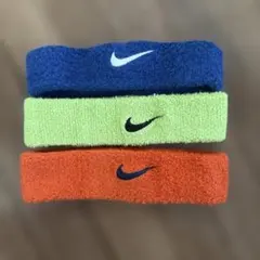 Nike ヘアバンド 3個セット ネイビー グリーン オレンジ
