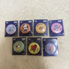 BT21 BTS 缶バッジ 全7種 コンプリート ファミリーマート 限定