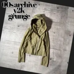 y2k 短丈 ブルゾン ボリュームフード 00s アーカイブ グランジ goa系