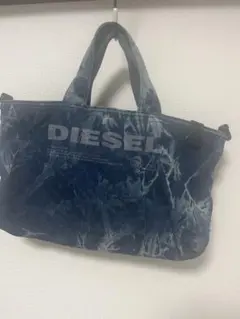 DIESEL デニム　ブルー　トートバッグ