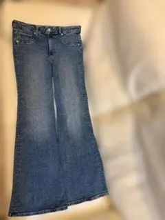 H&M ブーツカット デニム 42 L〜XL相当 ダークブルー フレア