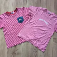 MIKIHOUSE ストライプ ピンク Tシャツ 120cm