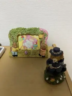 フォトフレーム　くま　インテリア　カントリー風　写真立て　フォトスタンド