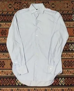 BEAMSF コットン レギュラーカラー シャツ 14/2 37 ブルー