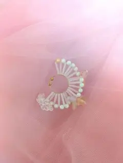 ♡新品＆未使用♡Raro様♡Angel♡パステルStar♡イヤーカフ♡ パール