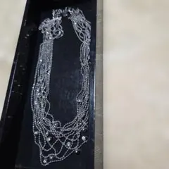 シルバー 多重チェーン ネックレス