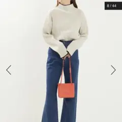 フリークスストア　配色ライン リブニット ハイネックプルオーバー　ニット