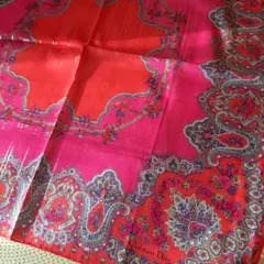 ヴィンテージ　Christian Dior　ディオール　薔薇柄　大判ハンカチ３枚