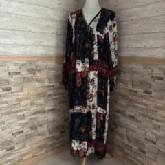 zara 花柄 ロングワンピース