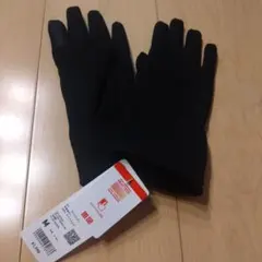 タグ付ヒートテックライニンググローブ 黒 M ユニクロ