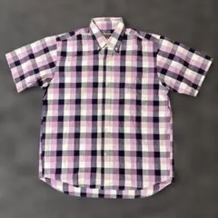 チャオパニック半袖チェックシャツ M