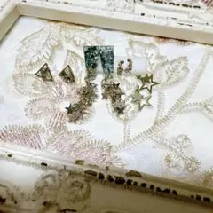 星型と三角型のイヤリングセット ハンドメイド 作家様