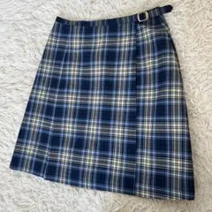 美品　FUKUZO フクゾー　チェックスカート　ベルト　M