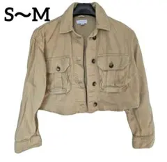 TOPSHOP ベージュ クロップドジャケット S~M