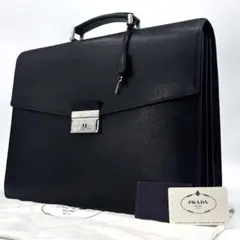 【極美品】プラダ フルレザー ビジネスバッグ ブリーフケース 通勤 黒 メンズ 2026年最新】PRADA メンズ ビジネスバッグの人気アイテム - メルカリ