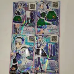 アイカツカード4枚セット　白銀リリィちゃん