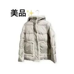 【ZIAI】⭐︎極美品⭐︎クリーム色フード付きダウンジャケット　ダウンコート