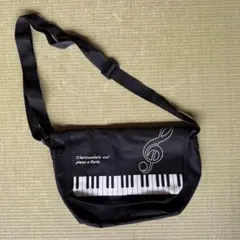 ピアノ柄 ショルダーバッグ 音楽モチーフ