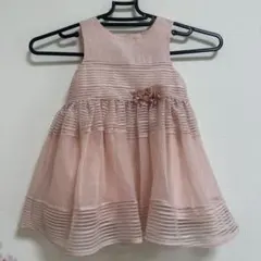 H&M ピンク ノースリーブ ワンピース 9-12M