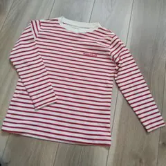 mont-bell モンベル 赤白 ボーダー 長袖カットソー 110