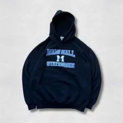 パーカー ブラック L カレッジロゴ GILDAN HEAVY BLEND