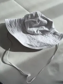 ユニクロ　ホワイト バケットハット Mサイズ コットン